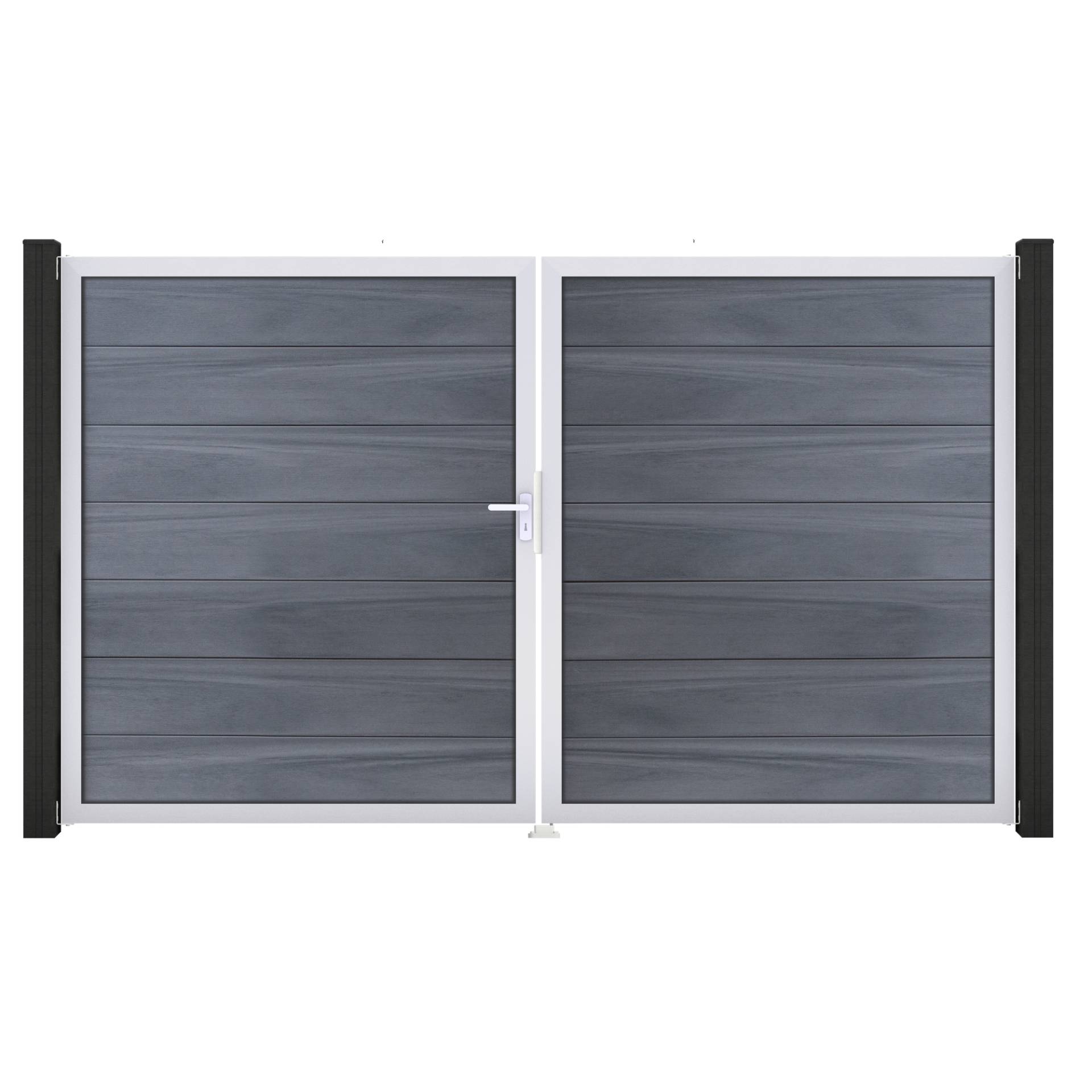 GroJa Doppeltor 'Solid Grande' BPC/Aluminium DIN links steingrau/silber 300 x 180 cm GroJa Doppeltor 'Solid Grande' BPC/Aluminium DIN links steingrau/silber 300 x 180 cm von GroJa