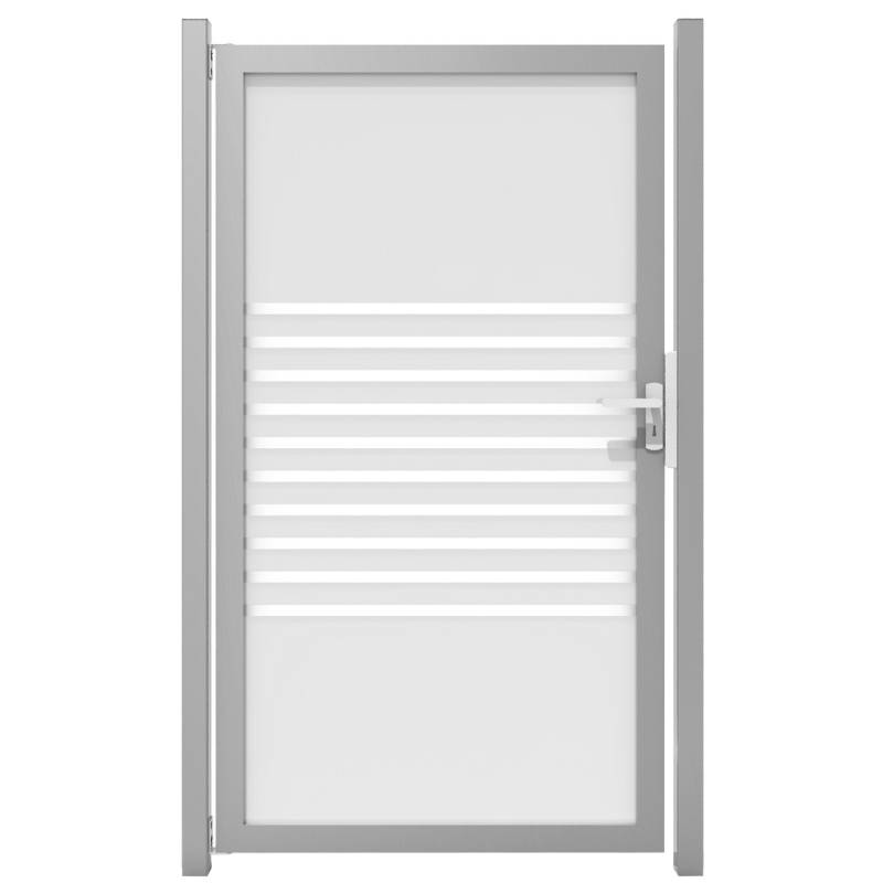 GroJa Einzeltor 'Ambiente' DIN Streifen Glas/silber 100 x 180 cm von GroJa