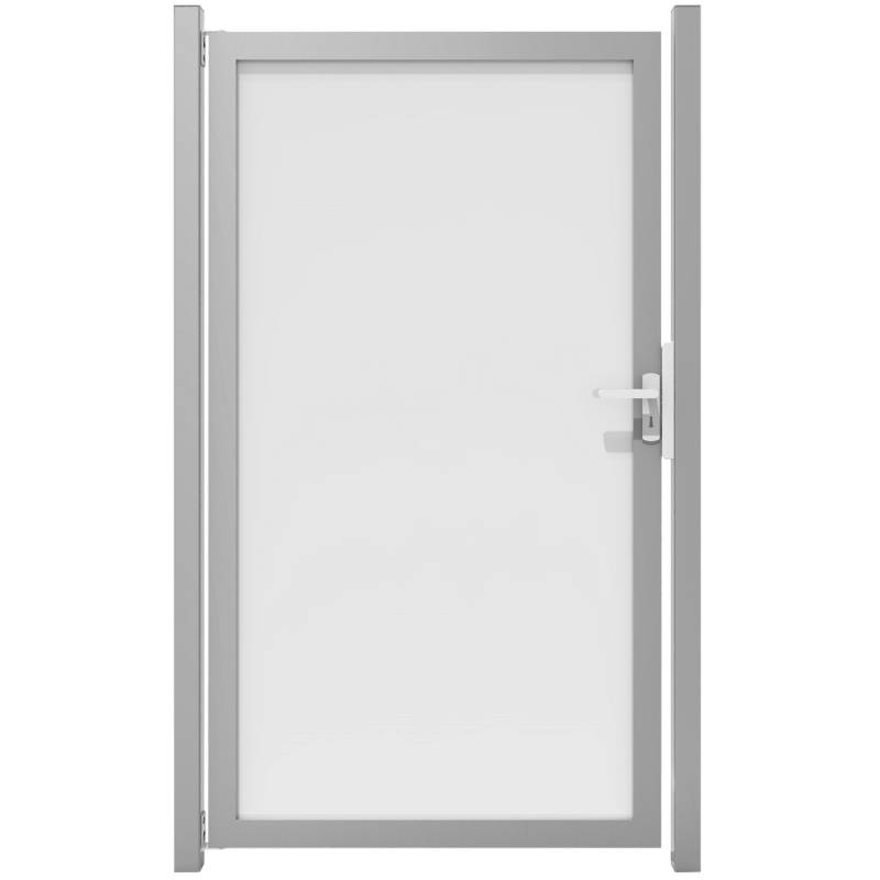GroJa Einzeltor 'Ambiente' DIN links satiniert/silber 100 x 180 cm von GroJa