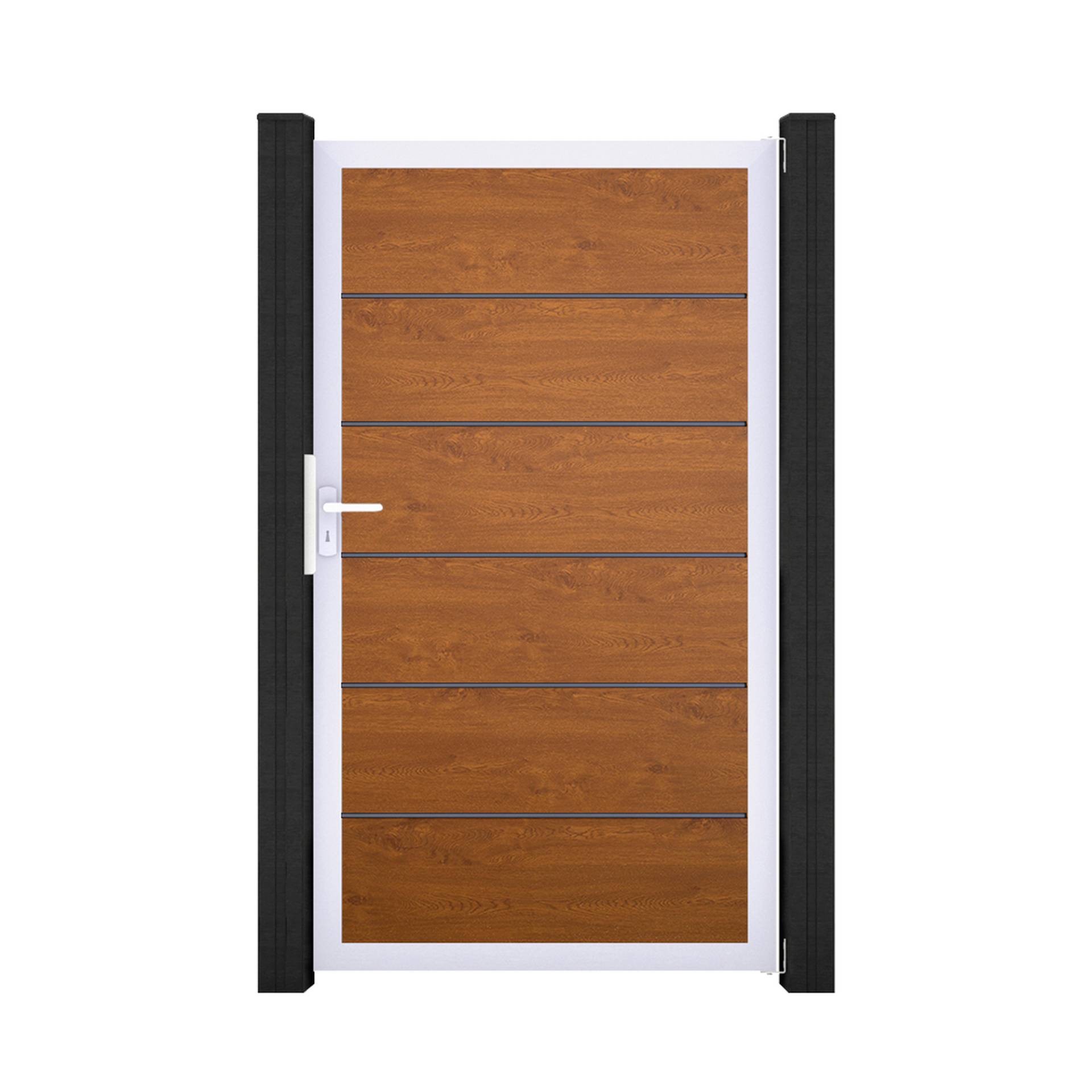 GroJa Einzeltor 'BasicLine Premium' Universal DIN Eichefarben dunkel/silber 100 x 180 cm GroJa Einzeltor 'BasicLine Premium' Universal DIN Eichefarben dunkel/silber 100 x 180 cm von GroJa