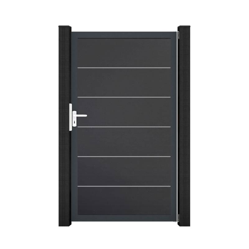 GroJa Einzeltor 'BasicLine Premium' Universal DIN anthrazit/anthrazit 100 x 180 cm von GroJa
