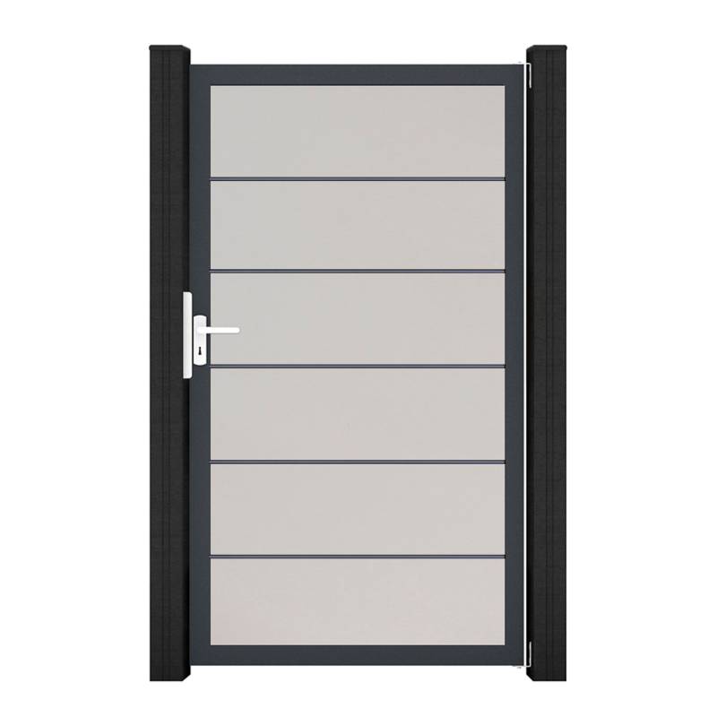 GroJa Einzeltor 'BasicLine Premium' Universal DIN weiß/anthrazit 100 x 180 cm GroJa Einzeltor 'BasicLine Premium' Universal DIN weiß/anthrazit 100 x 180 cm von GroJa