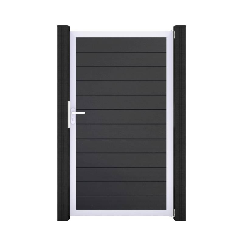 GroJa Einzeltor 'BasicLine' Universal DIN anthrazit/silber 100 x 180 cm von GroJa
