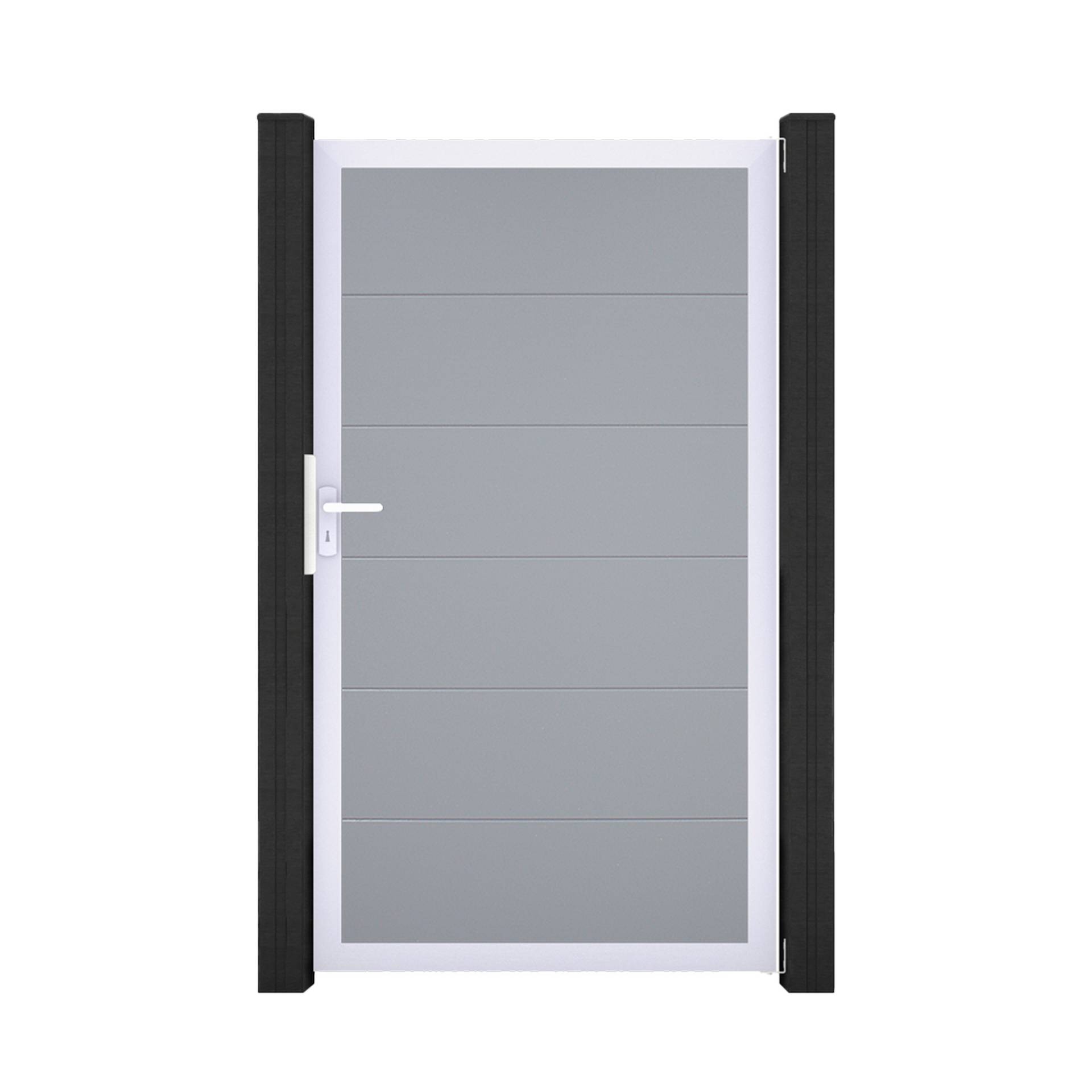 GroJa Einzeltor 'BasicLine' Universal DIN silbergrau/silber 100 x 180 cm von GroJa