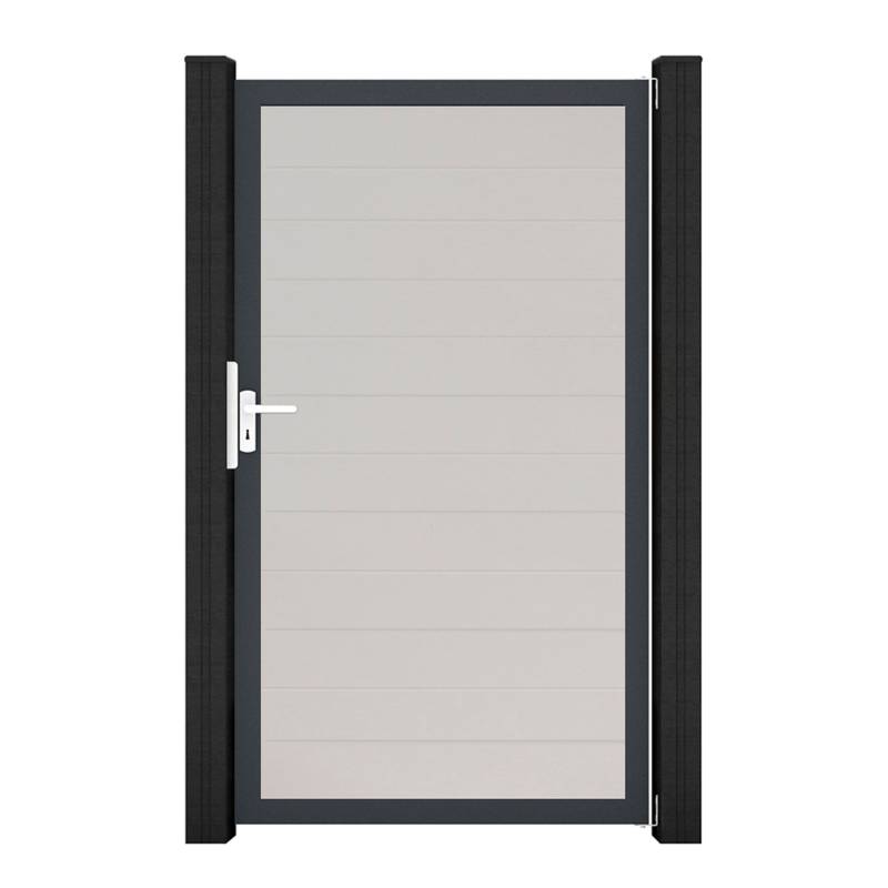 GroJa Einzeltor 'BasicLine' Universal DIN weiß/anthrazit 100 x 180 cm von GroJa