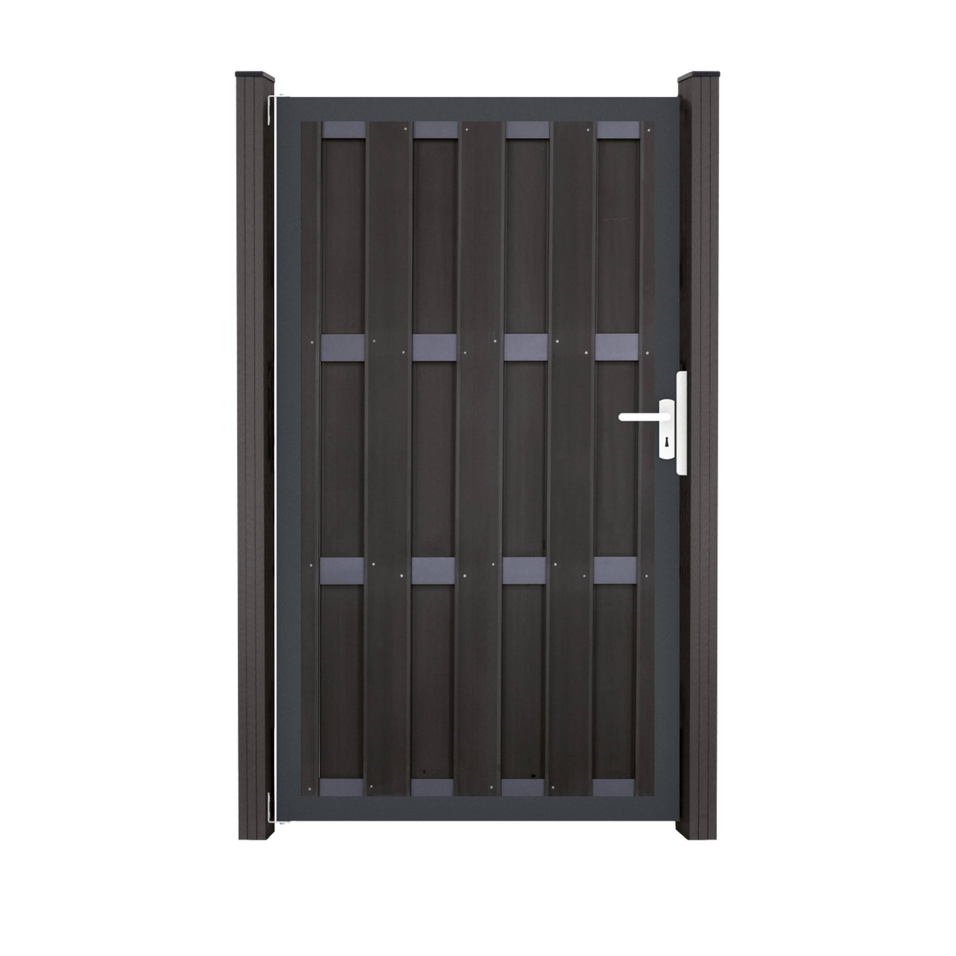 GroJa Einzeltor 'Fertigzaun' BPC/Aluminium DIN links anthrazit 100 x 180 x 4 cm GroJa Einzeltor 'Fertigzaun' BPC/Aluminium DIN links anthrazit 100 x 180 x 4 cm von GroJa