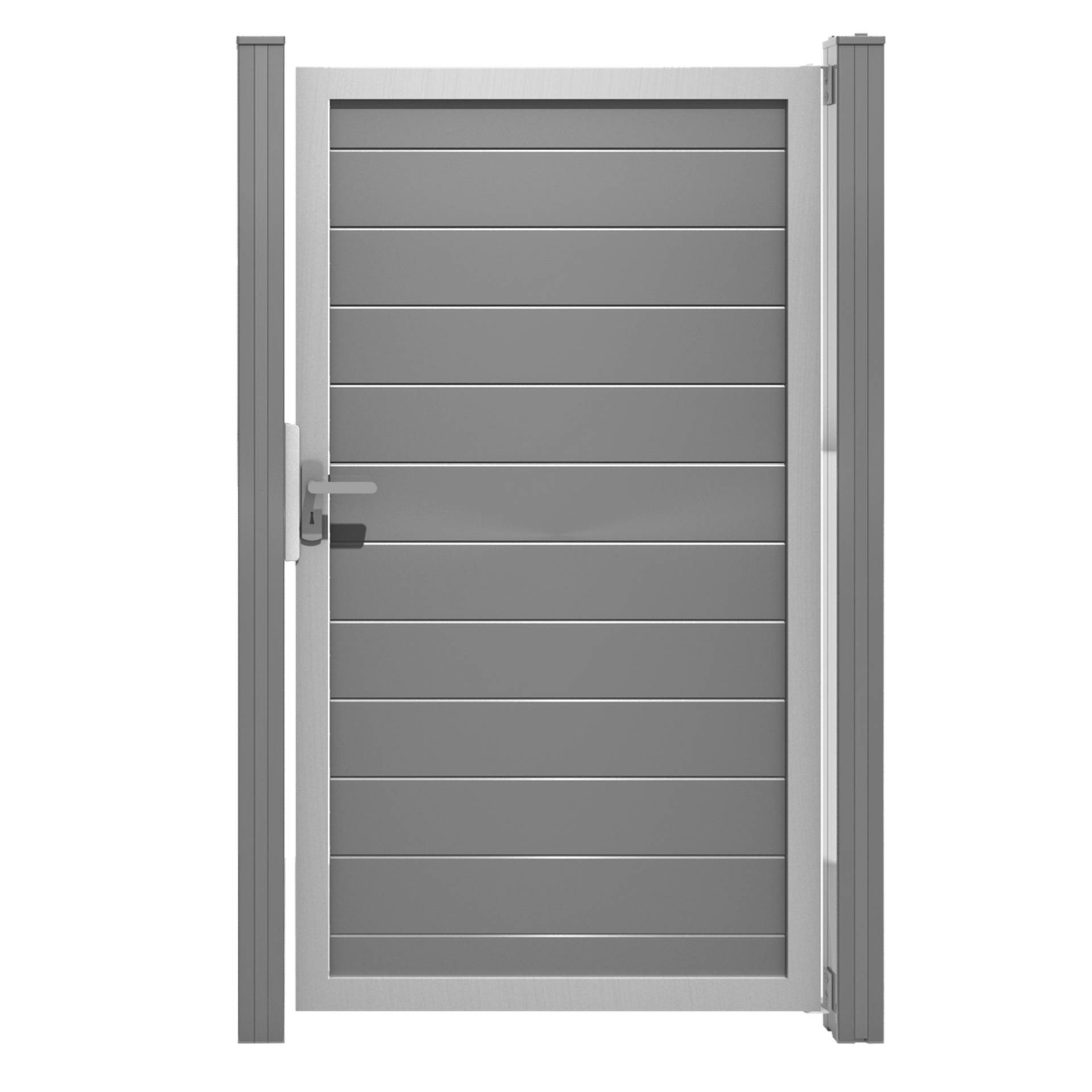 GroJa Einzeltor 'Lumino' Universal DIN silbergrau/silber 100 x 180 cm von GroJa