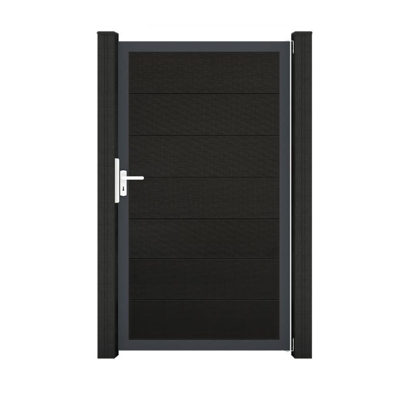 GroJa Einzeltor 'Solid Grande' BPC/Aluminium schwarz/anthrazit 100 x 180 cm von GroJa