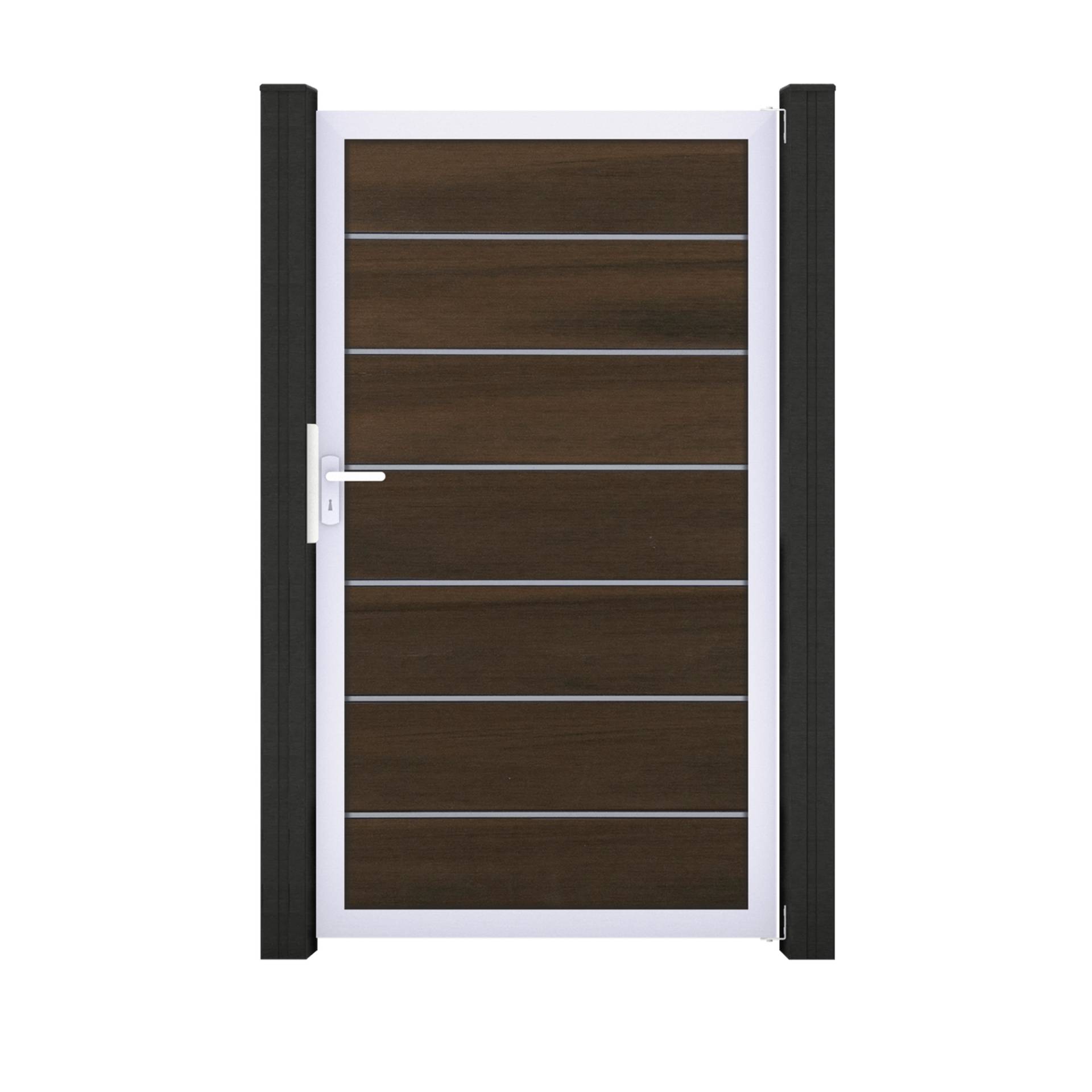 GroJa Einzeltor 'Solid Grande Premium' BPC/Aluminium Universal DIN walnussfarben/silber 100 x 180 cm GroJa Einzeltor 'Solid Grande Premium' BPC/Aluminium Universal DIN walnussfarben/silber 100 x 180 cm von GroJa