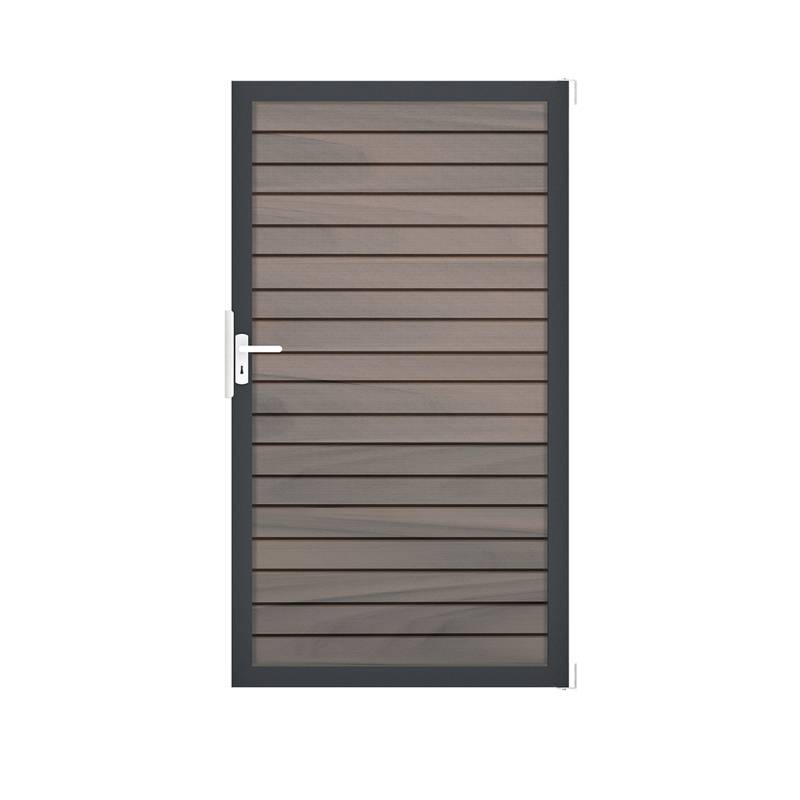 GroJa Einzeltor 'Solid Rhombus' BPC/Aluminium braun/grau/silber/anthrazit 100 x 180 cm von GroJa