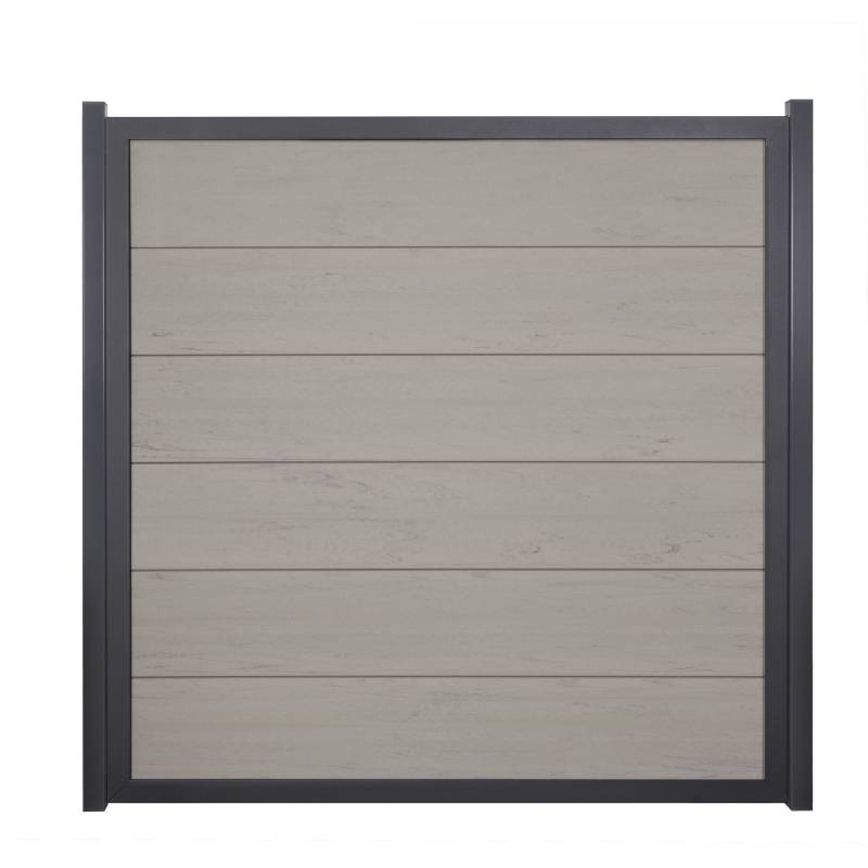 GroJa Fertigelement 'Viento' BPC/Aluminium quadratisch Sandfarben/anthrazit 180 x 180 cm von GroJa
