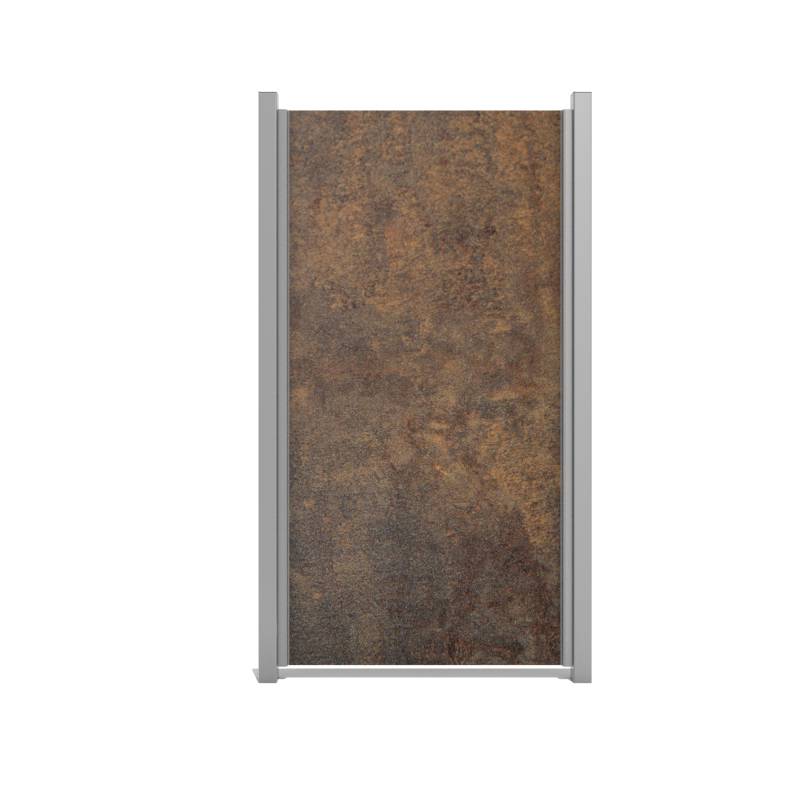 GroJa Fertigzaun 'Premo' HPL Element hochkant Rostfarben 90 x 180 cm von GroJa