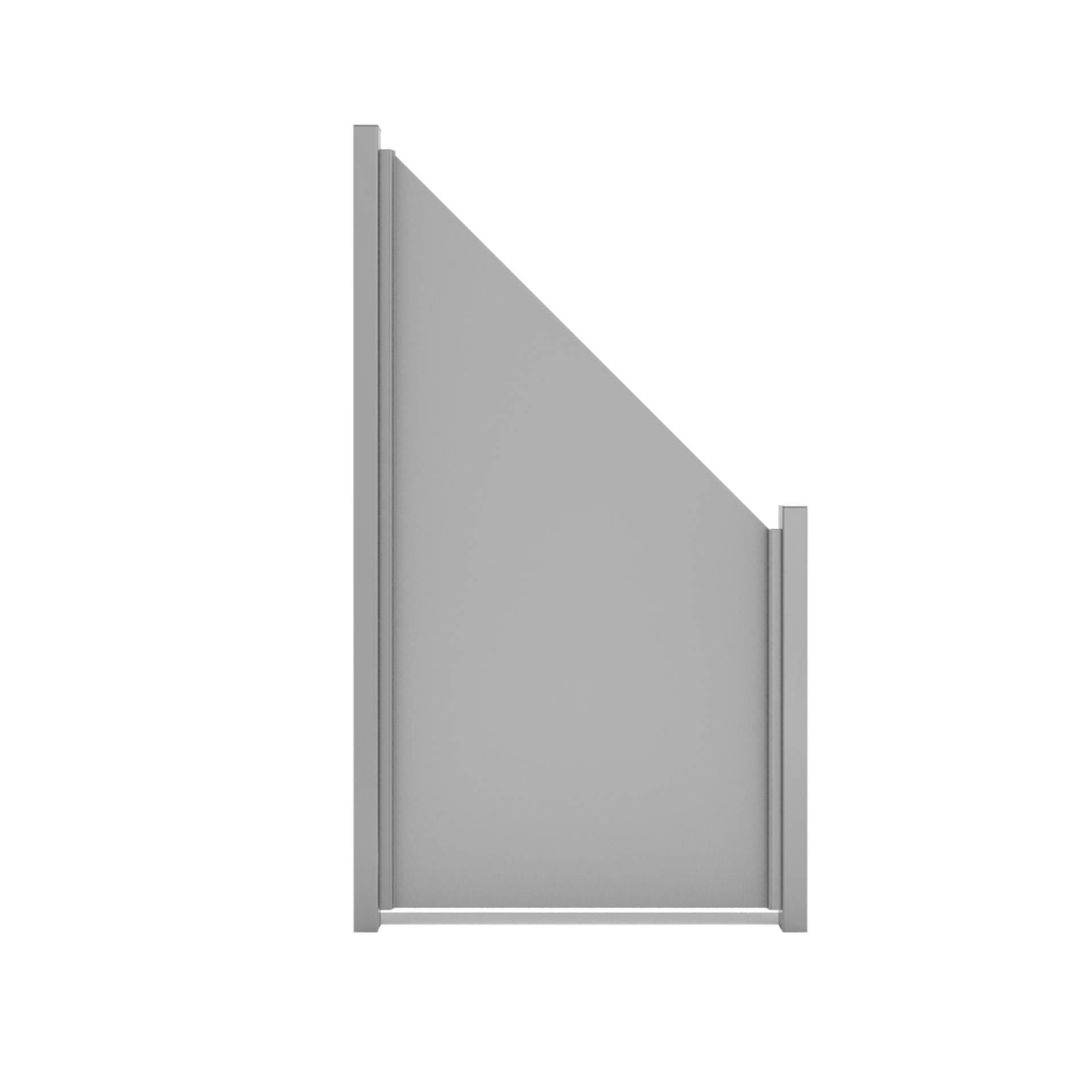 GroJa Fertigzaun 'Premo' HPL Element schräg grau/uni 90 x 180/90 cm GroJa Fertigzaun 'Premo' HPL Element schräg grau/uni 90 x 180/90 cm von GroJa