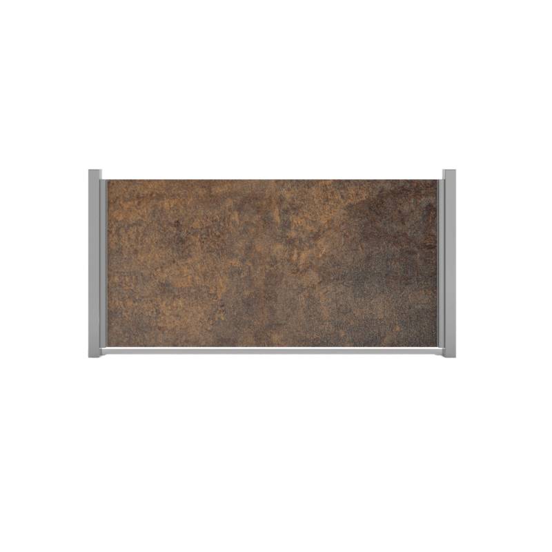 GroJa Fertigzaun 'Premo' HPL Element waagerecht Rostfarben 180 x 90 x 0,8 cm von GroJa