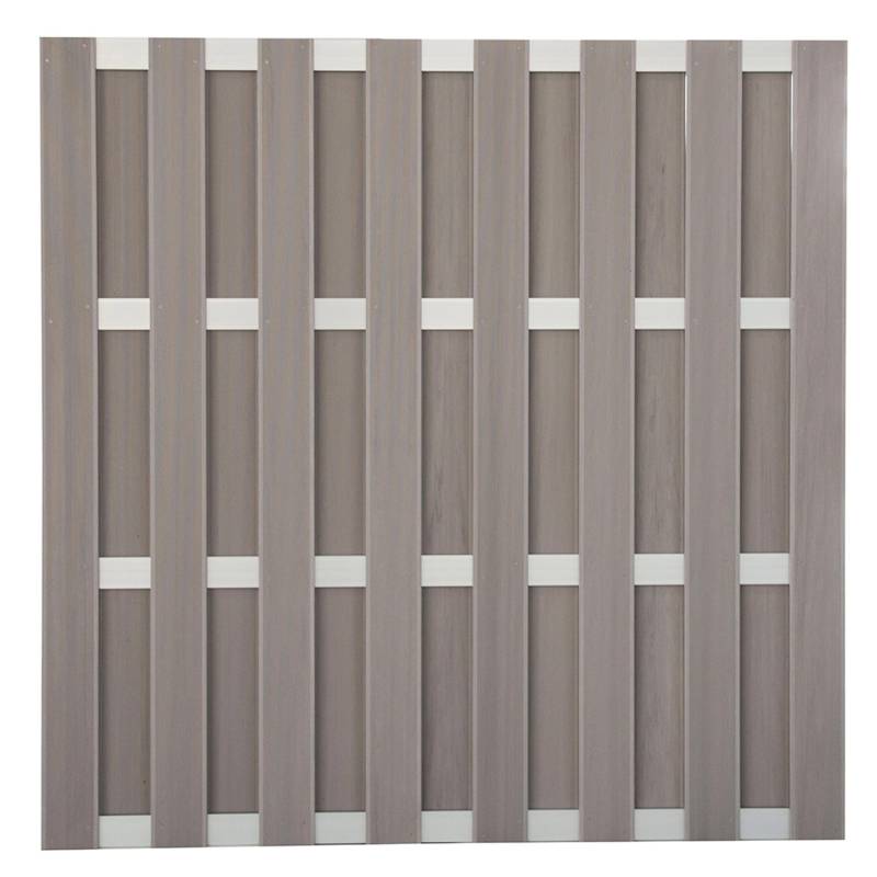 GroJa Fertigzaun Quadratisch Bi-Color Sand 180 cm x 180 cm von GroJa