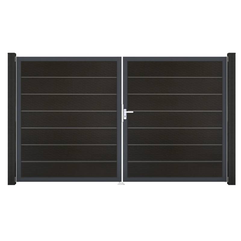 GroJa Grande Steckzaun Tor Premium DIN Rechts DB Schwarz von GroJa