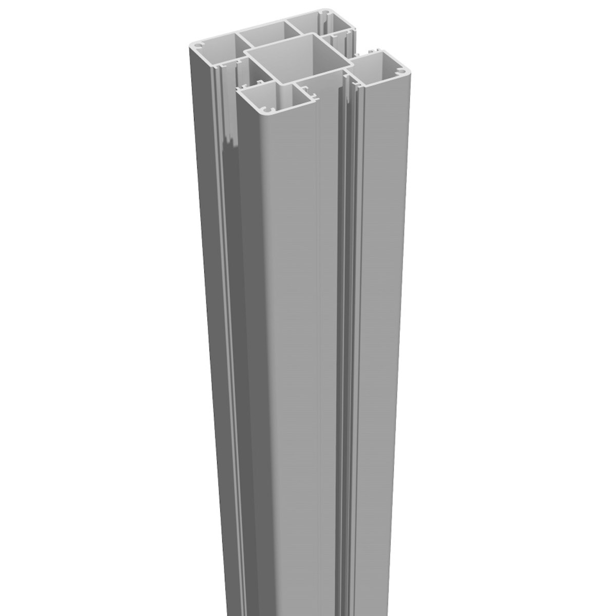GroJa Lumino Stecksystem Pfosten zum Einbetonieren 7 x 7 cm, Anthrazitgrau, 3000 mm - Auslaufartikel von GroJa
