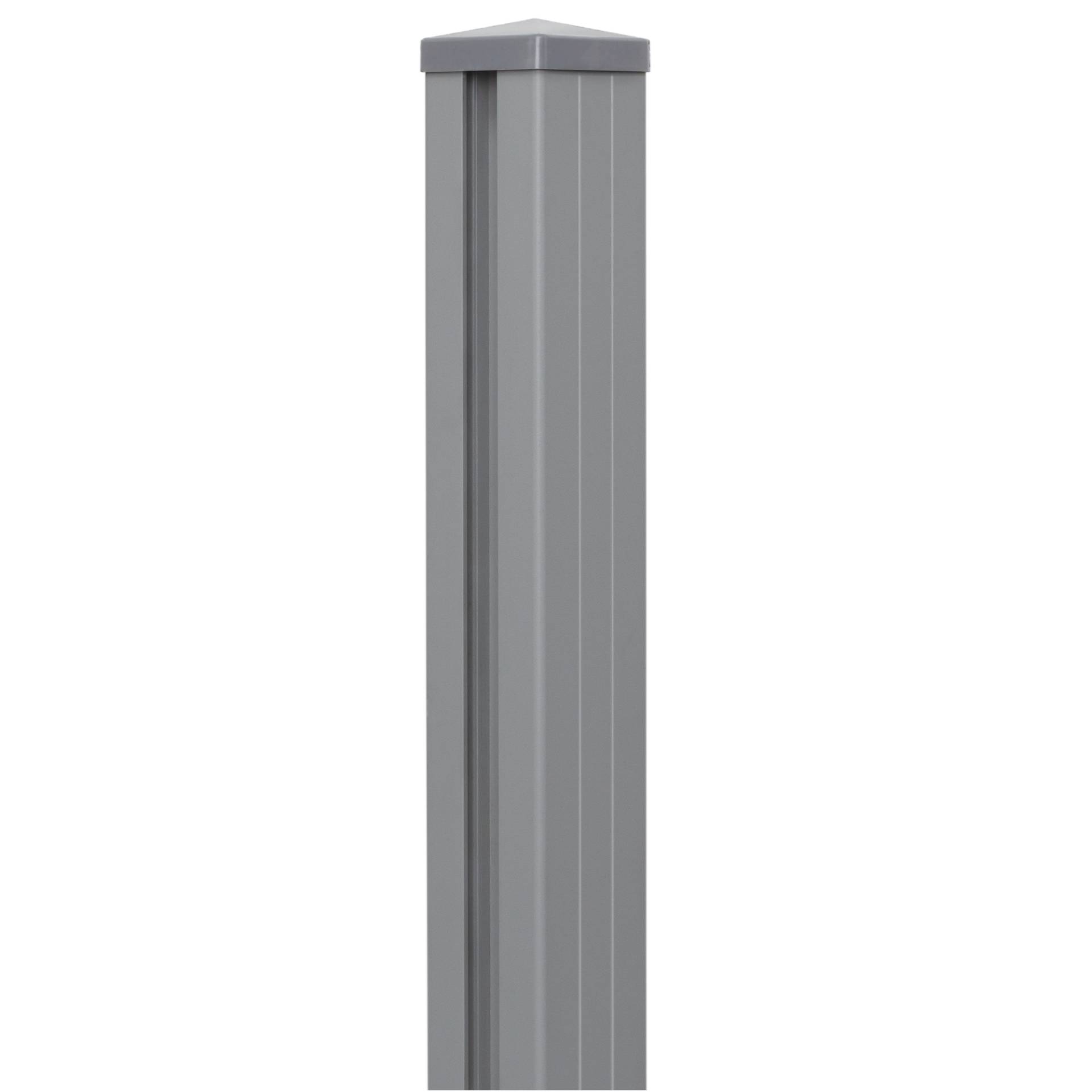 GroJa Pfosten Steckzaun Aluminium silbergrau 7 x 7 x 100 cm GroJa Pfosten Steckzaun Aluminium silbergrau 7 x 7 x 100 cm von GroJa