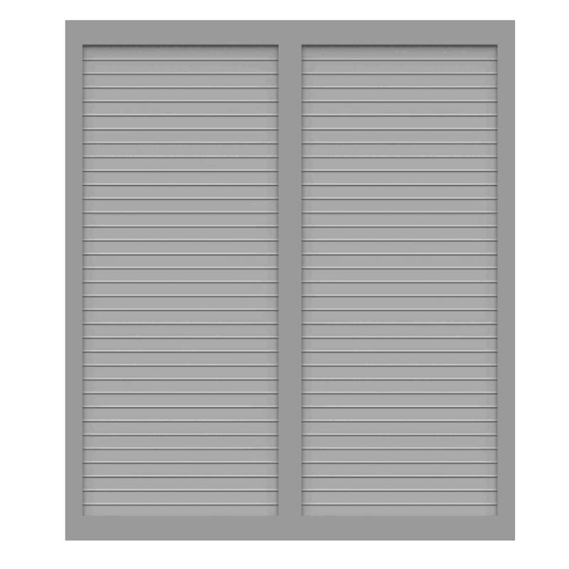 GroJa Select Typ U mit Lamellen 1,50 Meter hoch -  -silbergrau -180 cm von GroJa