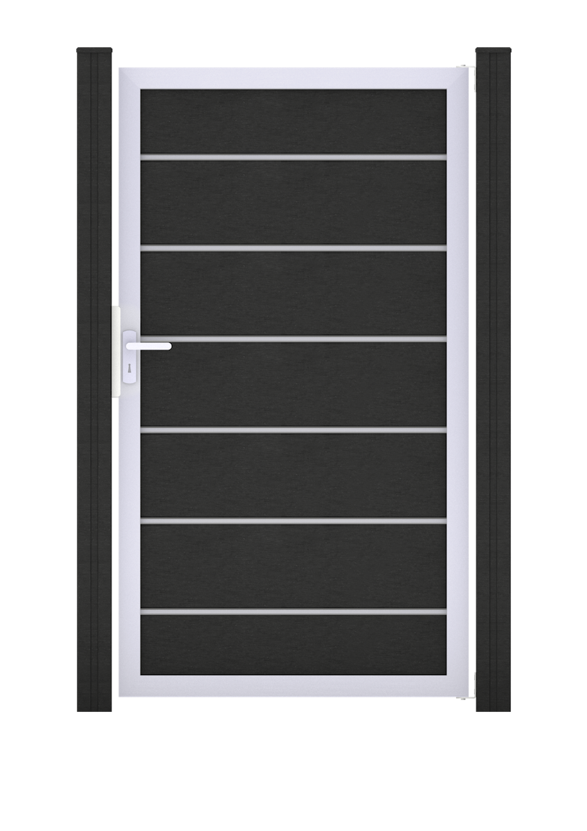 GroJa Solid Grande Premium Tor Sondermaß max. 150x180cm Aluminiumrahmen Anthrazitgrau von GroJa