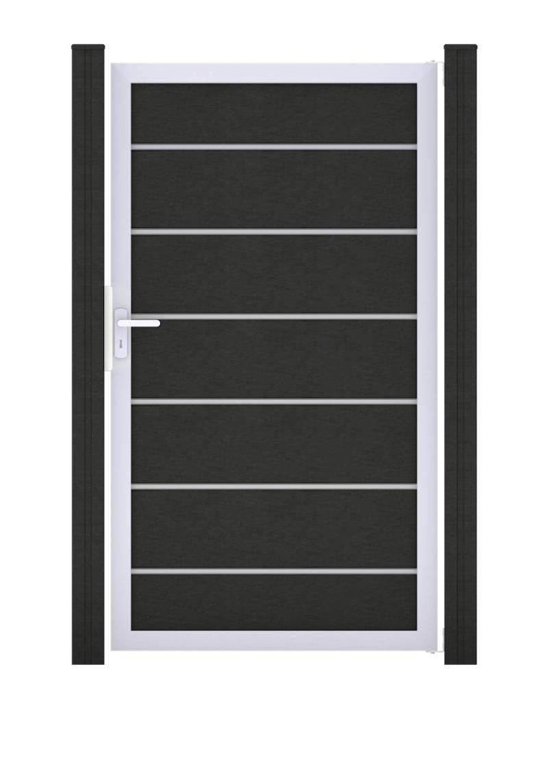 GroJa Solid Grande Premium Tor Sondermaß max. 150x180cm Aluminiumrahmen Anthrazitgrau von GroJa