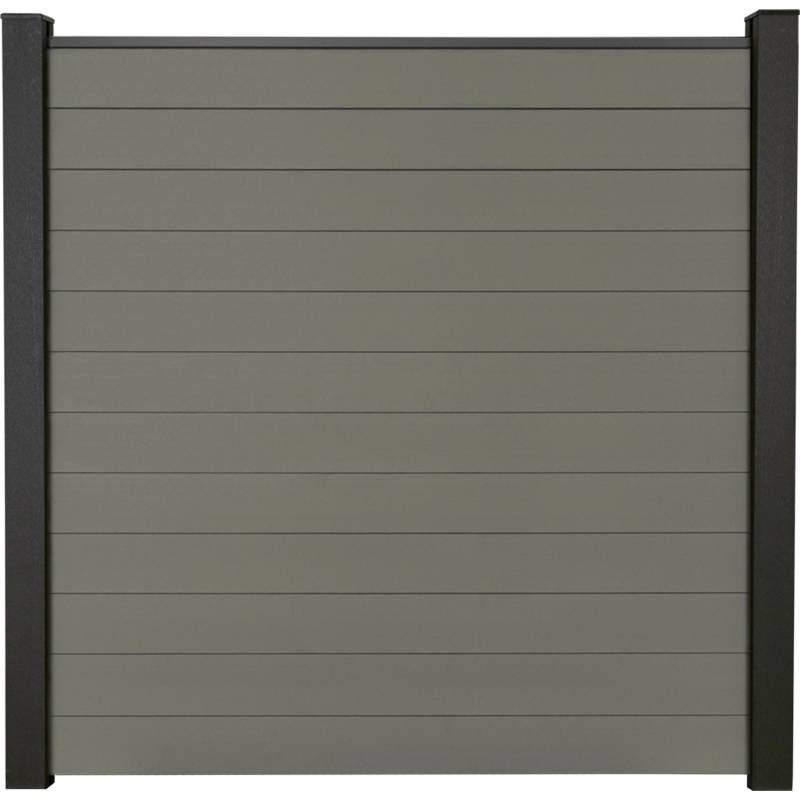 GroJa Solid Steckzaun Bausatz 180 x 180 cm Grau von GroJa