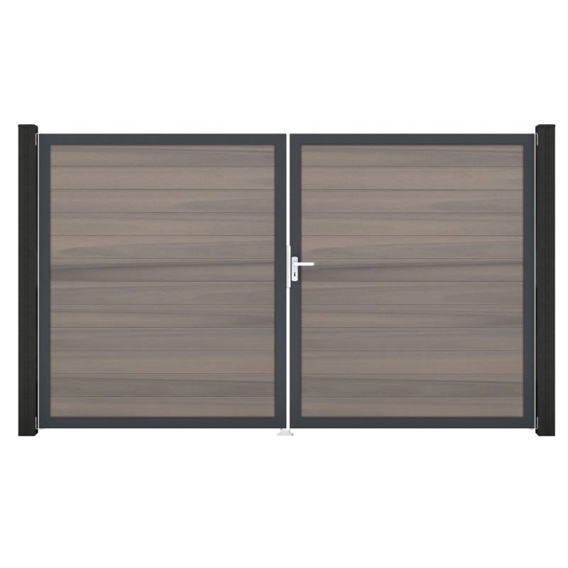 GroJa Solid Steckzaun Tor DIN Rechts DB Bi-Color Sand von GroJa