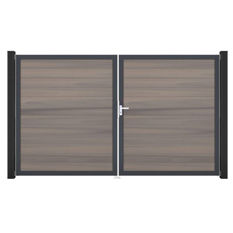 GroJa Solid Steckzaun Tor DIN Rechts DB Bi-Color co-extrudiert von GroJa