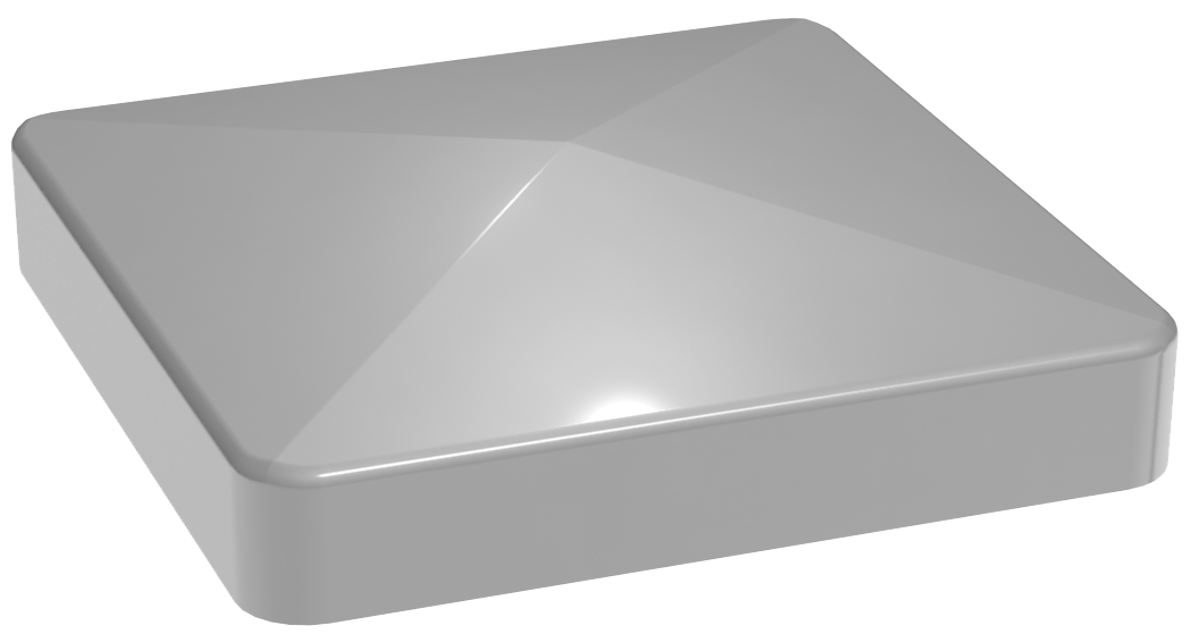 GroJa Stecksystem Alu-Pfostenkappe Silbergrau von GroJa