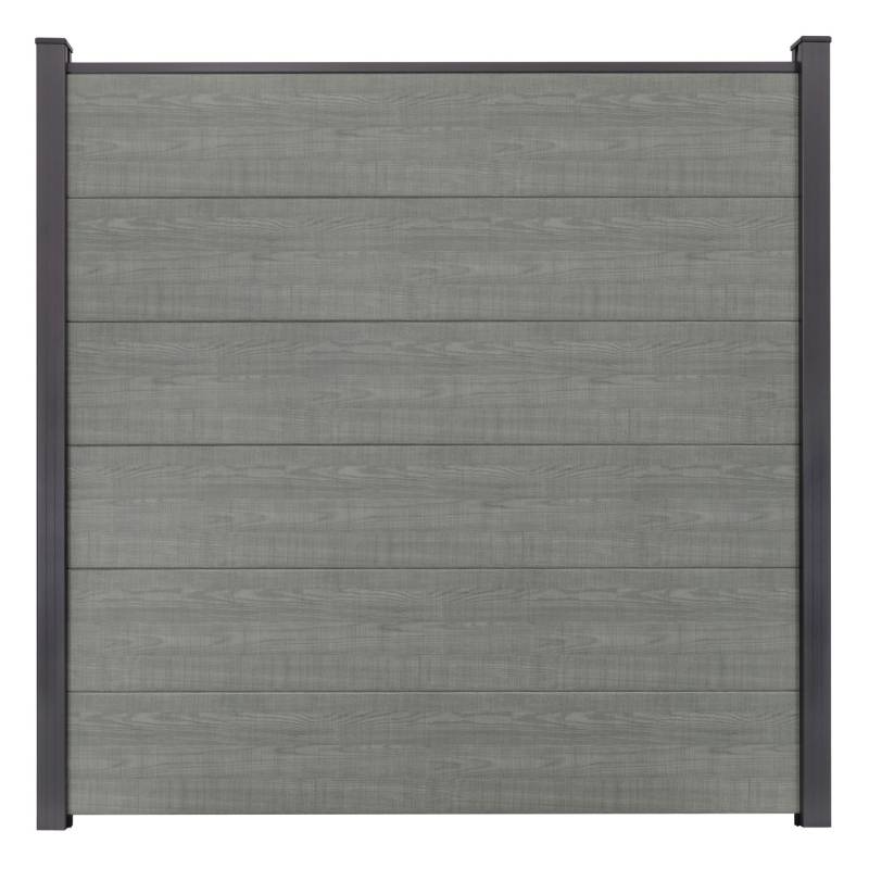 GroJa Steckzaun Schmal Basicline 180 cm x 180 cm Grey Ash Cut von GroJa