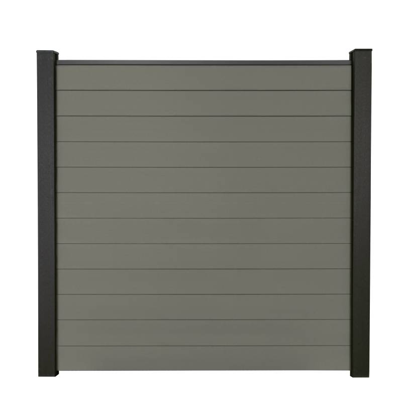 GroJa Steckzaun 'Solid' BPC grau 180 x 180 cm von GroJa