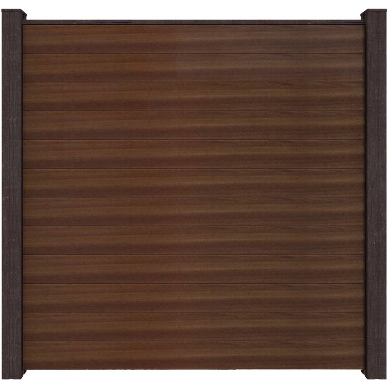 GroJa Steckzaun Solid Quadratisch 180 cm x 180 cm x 1,9 cm Walnuss von GroJa