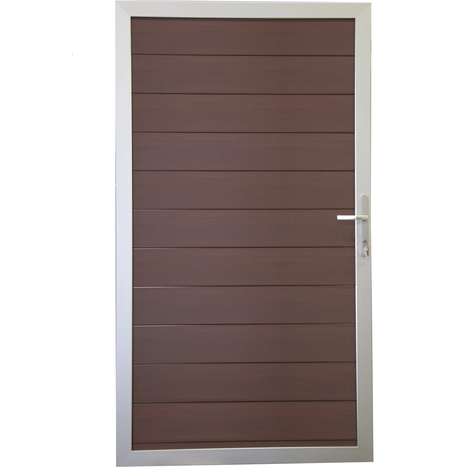 GroJa Steckzaun Solid Tor Universal 100 cm x 180 cm Walnuss von GroJa