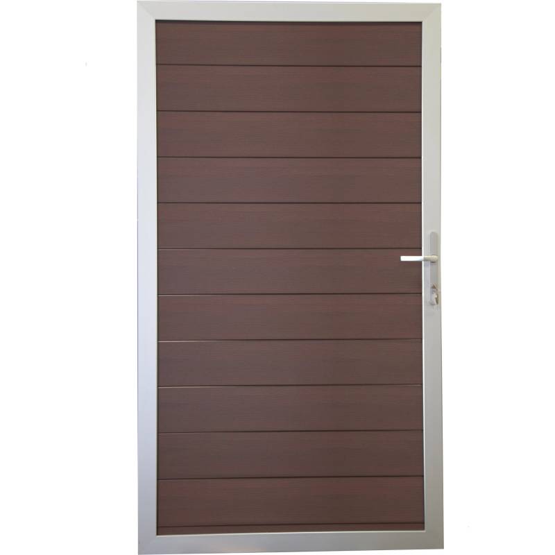 GroJa Steckzaun Solid Tor Universal 100 cm x 180 cm Walnuss von GroJa