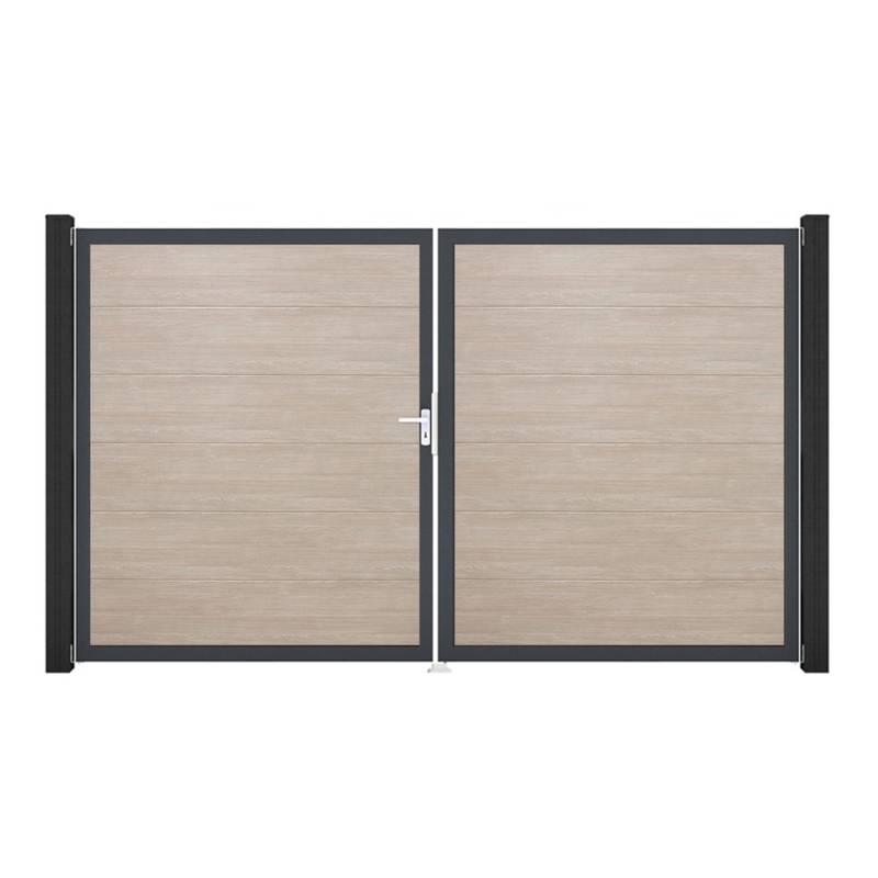 GroJa Steckzaun Tor BasicLine DIN Links DB Sheffield Oak von GroJa