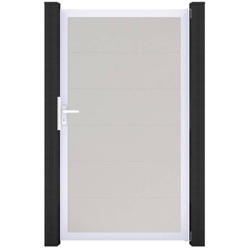 GroJa Steckzaun Tor BasicLine Universal-DIN EV1 Weiß von GroJa