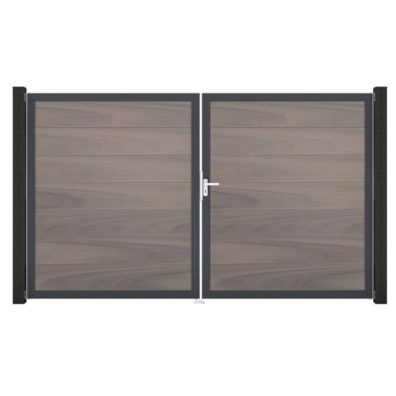 GroJa Steckzaun Tor Grande DIN Rechts DB Bi-Color co-extrudiert von GroJa