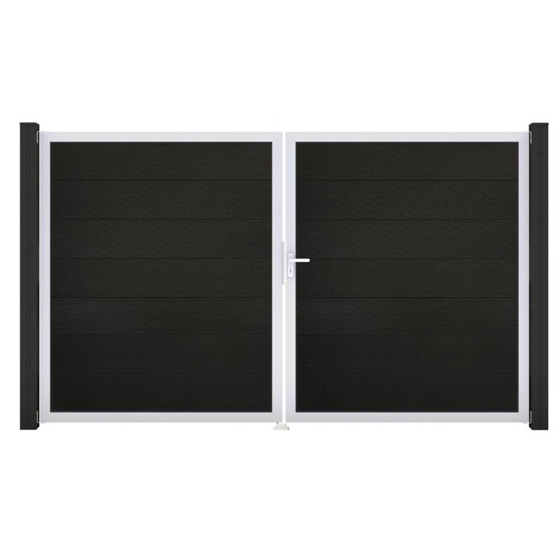 GroJa Steckzaun Tor Grande DIN Rechts EV1 Schwarz von GroJa