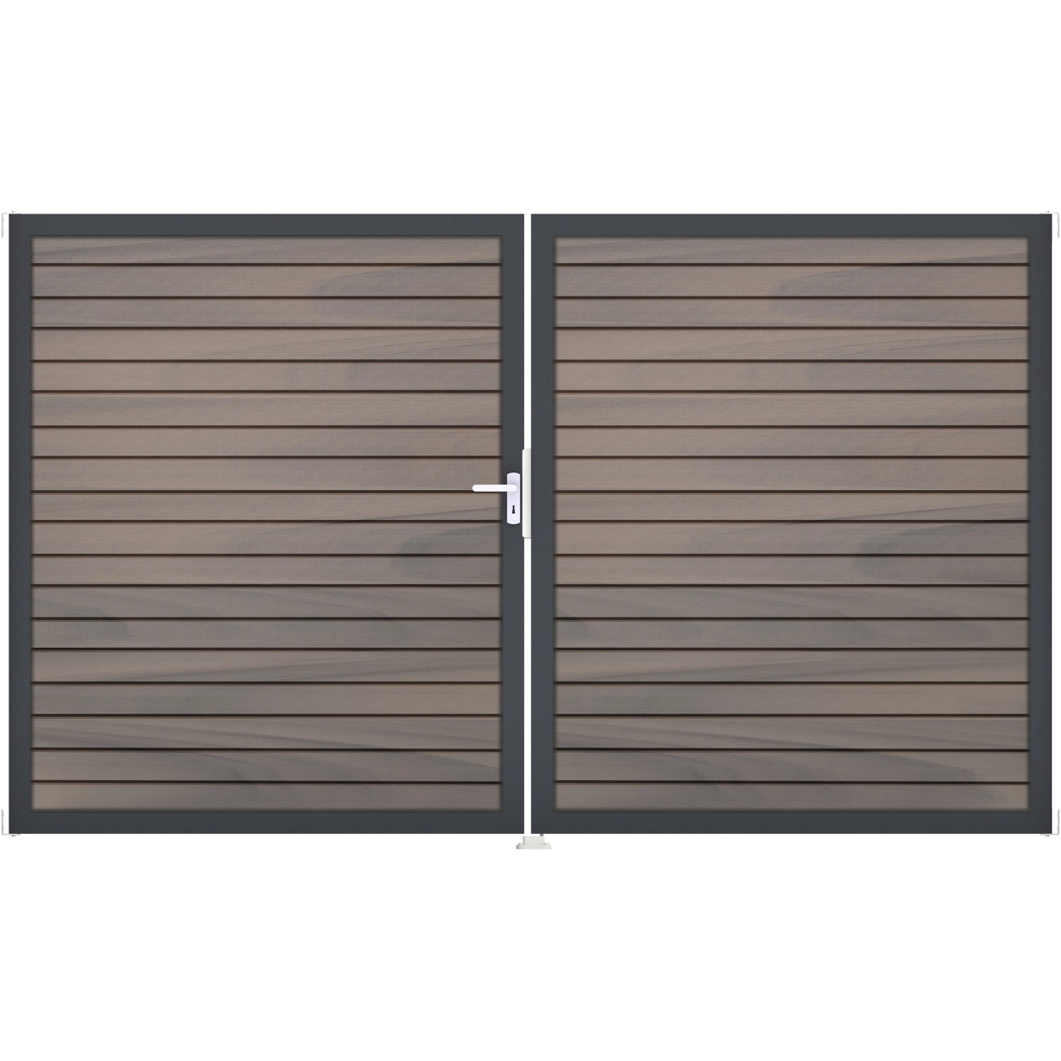 GroJa Steckzaun-Tor Solid-Rhombus 2-flg. DB703 DIN Links Bi-Color Co-Extrudiert GroJa Steckzaun-Tor Solid-Rhombus 2-flg. DB703 DIN Links Bi-Color Co-Extrudiert von GroJa