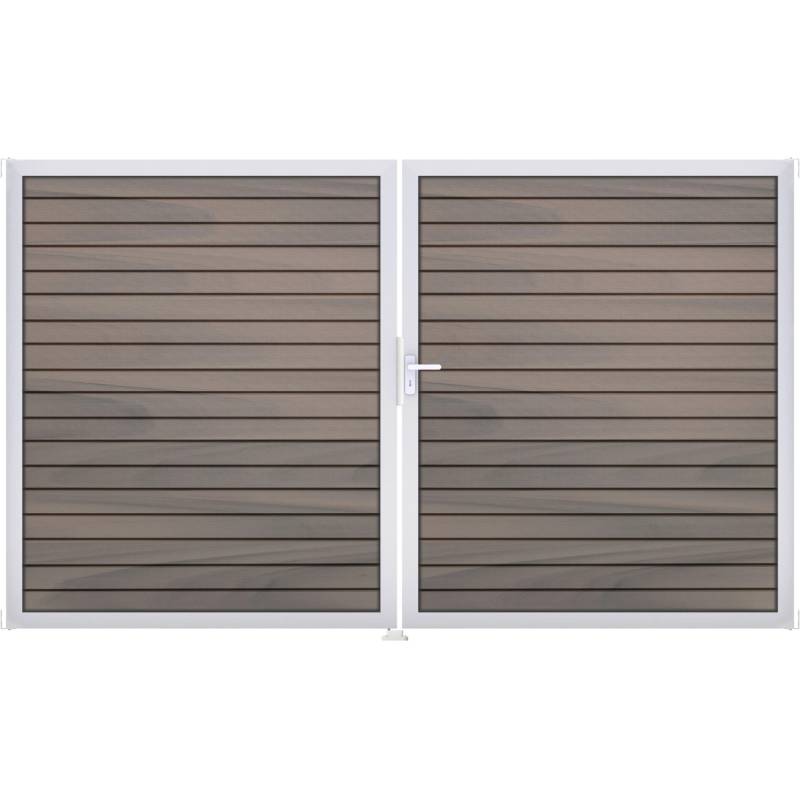 GroJa Steckzaun-Tor Solid-Rhombus 2-flg. EV1 DIN Rechts Bi-Color Co-Extrudiert von GroJa