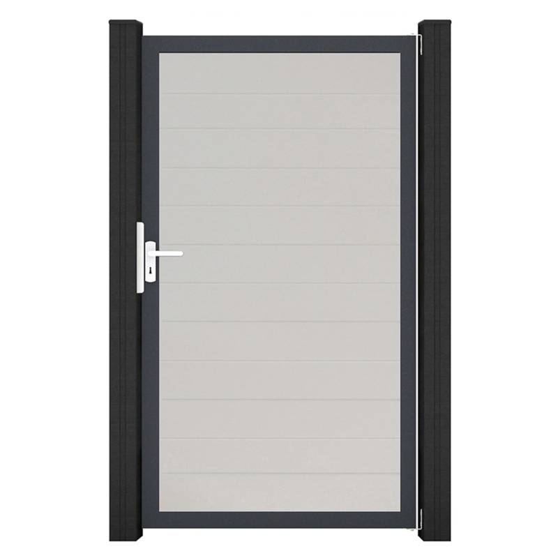 GroJa Tor 1-flg. Basicline Premium 100 cm x 180 cm Weiß Rahmen DB703 von GroJa