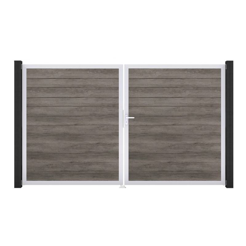 GroJa Tor 2-flg. Basicline Schmal Monument Oak EV1 306 cm x 180 cm DIN Rechts von GroJa