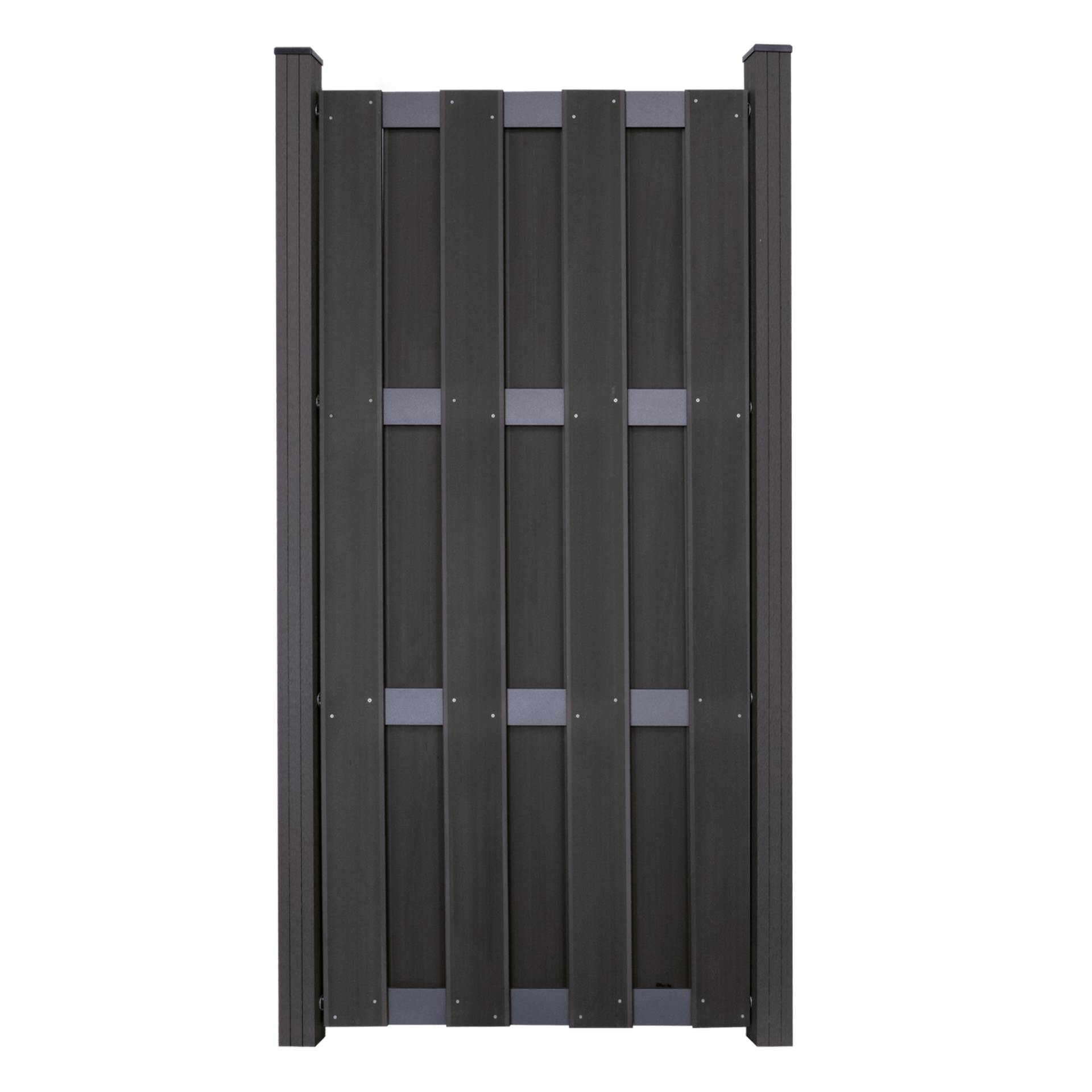 GroJa Zaunelement 'Fertigzaun' BPC/Aluminium hochkant anthrazitgrau/anthrazit 84,3 x 180 x 3,2 cm von GroJa