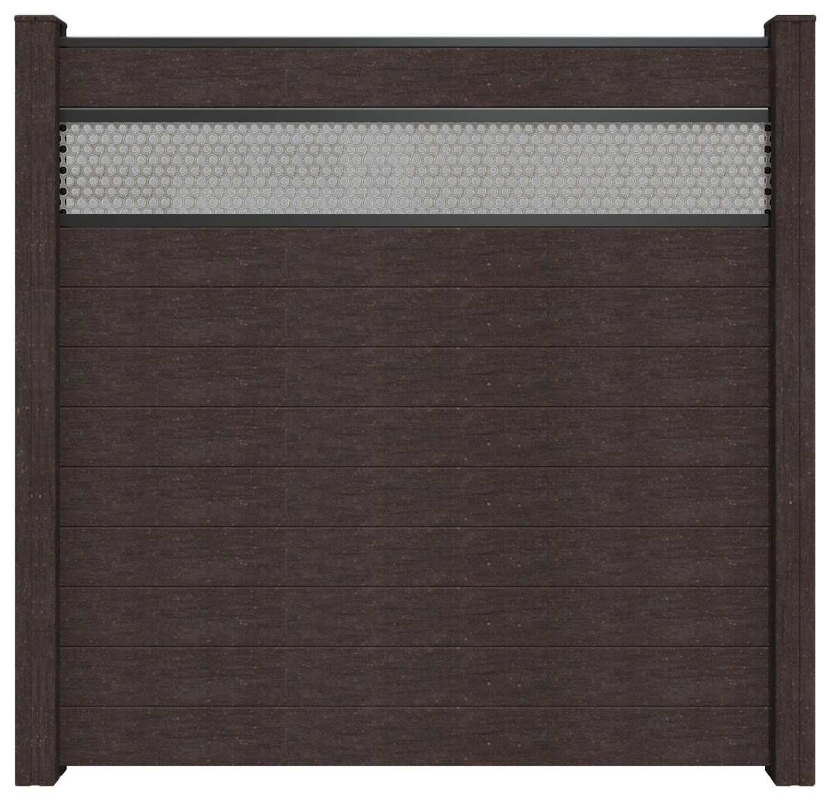 GroJaSolid Kartonverpackt Farbe: Anthrazitgrau 10 Füllungen, Abschlussprofil Lochblech 30 cm, Adapterset von GroJa