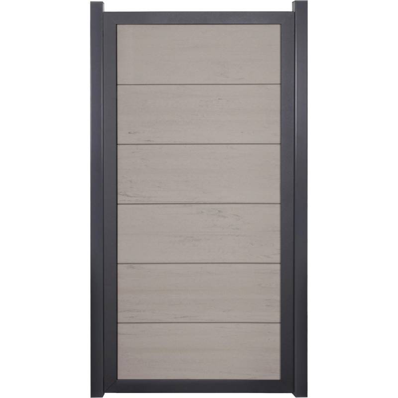 GroJaViento Zaunelement Bi-Color Sand 90x180 cm Rahmen: Anthrazit von GroJa