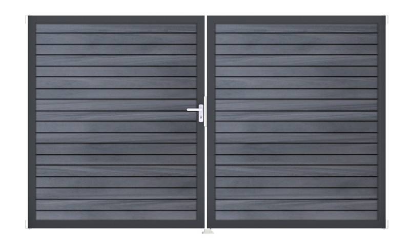 Groja Solid Rhombus Doppeltor mit Anthrazitrahmen 3000 x 1800 mm teak_co_extrudiert DIN Links Groja Solid Rhombus Doppeltor mit Anthrazitrahmen 3000 x 1800 mm teak_co_extrudiert DIN Links von GroJa