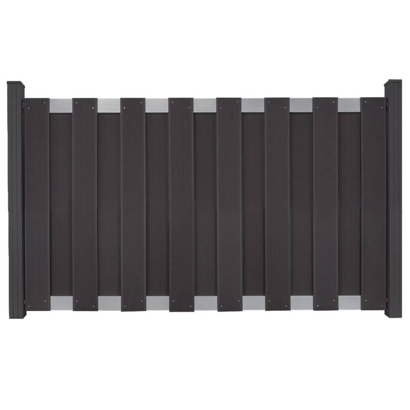 Groja Vorgartenzaun aus BPC 180 cm x 90 cm Anthrazit Querriegel EV1 von GroJa