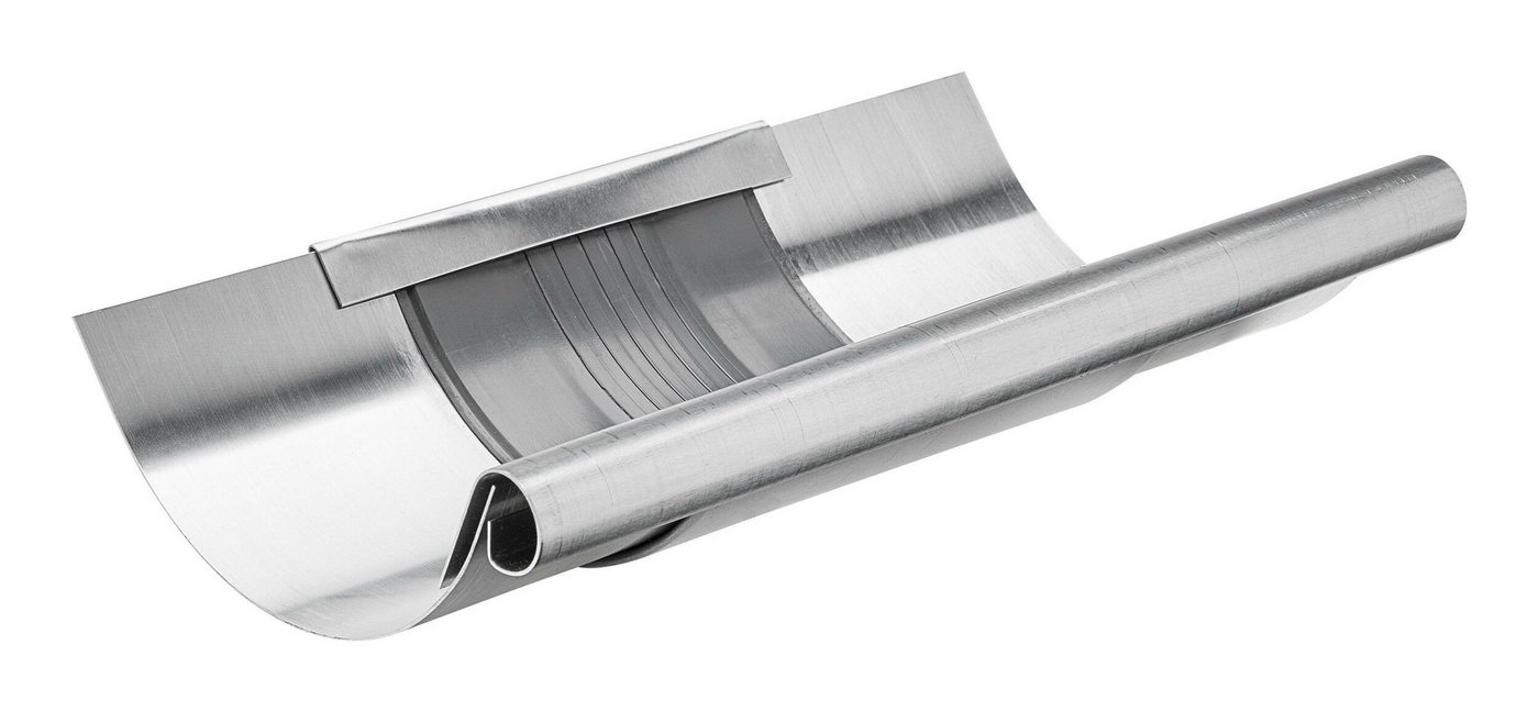 Grömo Dachrinne, Zink-Rinnen-Dilatation 400 x 0,7 x 260 mm, halbrund, mit Blende Grömo Dachrinne, Zink-Rinnen-Dilatation 400 x 0,7 x 260 mm, halbrund, mit Blende von Grömo