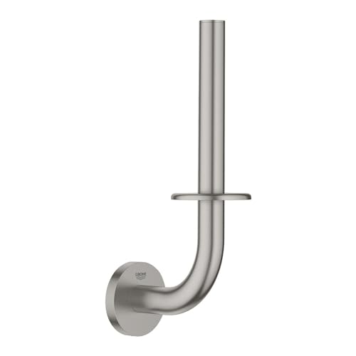 GROHE Essentials - Reservepapierhalter (Wandmontage, verdeckte Befestigung, zum Bohren oder Kleben), rund, chrom, 40385001 von GROHE
