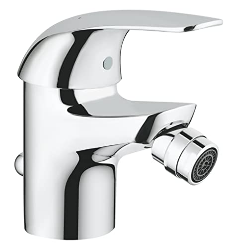 GROHE Euroeco - Einhand- Bidetarmatur (Einlochmontage, Kugelgelenk-Mousseur, Schnell-Montage-System), chrom, 23263000 von Grohe